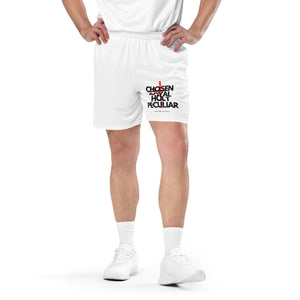 Not Like Us (Set Apart) Unisex mesh shorts (White)