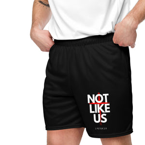 Not Like Us Unisex mesh shorts (Black)