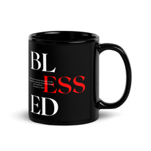 Load image into Gallery viewer, Blessed 1-Black Glossy Mug