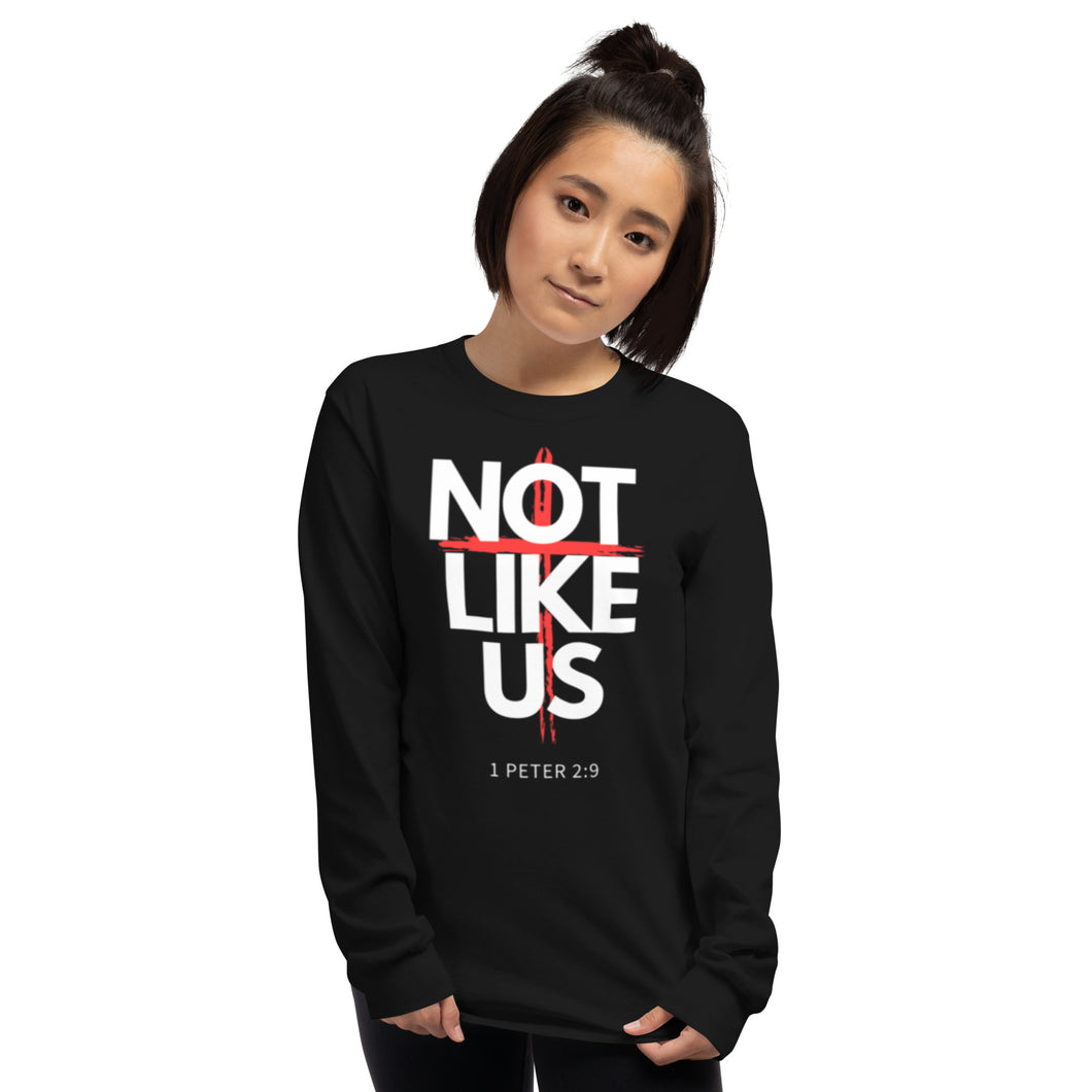 Not Like Us Long Sleeve Shirt (Black)