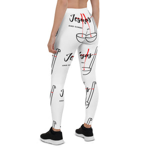 Jesus and Gumbo Leggings (White)