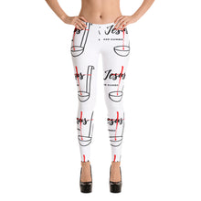 Load image into Gallery viewer, Jesus and Gumbo Leggings (White)