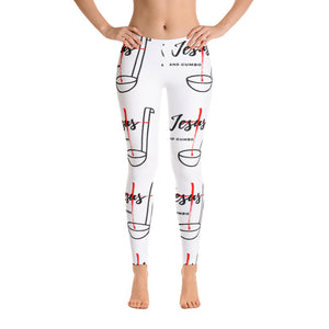 Jesus and Gumbo Leggings (White)