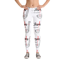 Load image into Gallery viewer, Jesus and Gumbo Leggings (White)