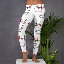 Load image into Gallery viewer, Jesus and Gumbo Leggings (White)