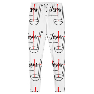 Jesus and Gumbo Leggings (White)