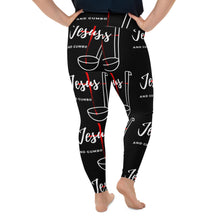 Load image into Gallery viewer, Jesus and Gumbo Plus Size Leggings (Black)