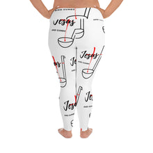 Load image into Gallery viewer, Jesus and Gumbo Plus Size Leggings (White)