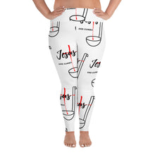 Load image into Gallery viewer, Jesus and Gumbo Plus Size Leggings (White)