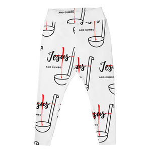 Jesus and Gumbo Plus Size Leggings (White)