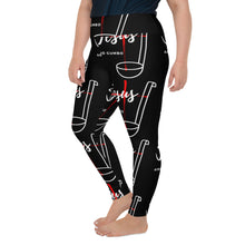 Load image into Gallery viewer, Jesus and Gumbo Plus Size Leggings (Black)