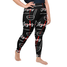 Load image into Gallery viewer, Jesus and Gumbo Plus Size Leggings (Black)