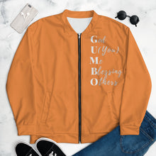 Load image into Gallery viewer, What&#39;s Yo Flava Bomber Jacket (Pumpkin)