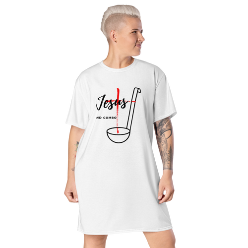 The Recipe T-shirt dress (White)